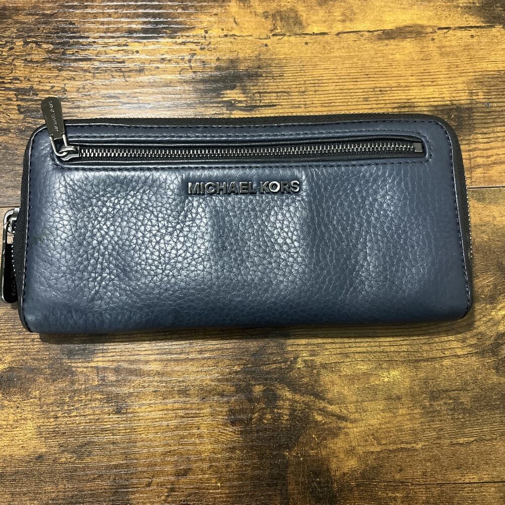 Michael Kors Leather Wallet Dark Blue